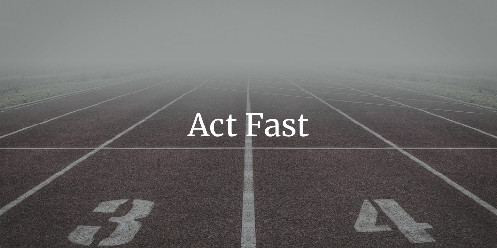 Start of running track. Act Fast.